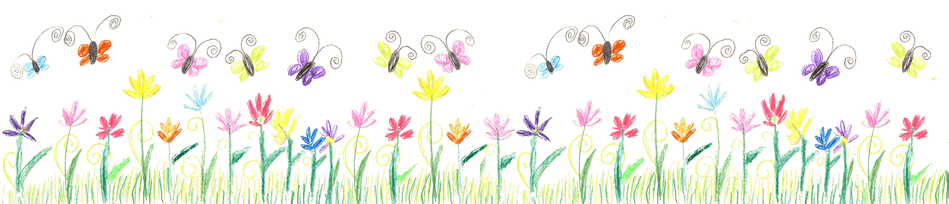 Jardim com borboletas